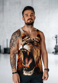Aslan Kral Gym Fitness Tank Top Sporcu Atleti