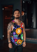 Bitcoin Gym Fitness Tank Top Sporcu Atleti