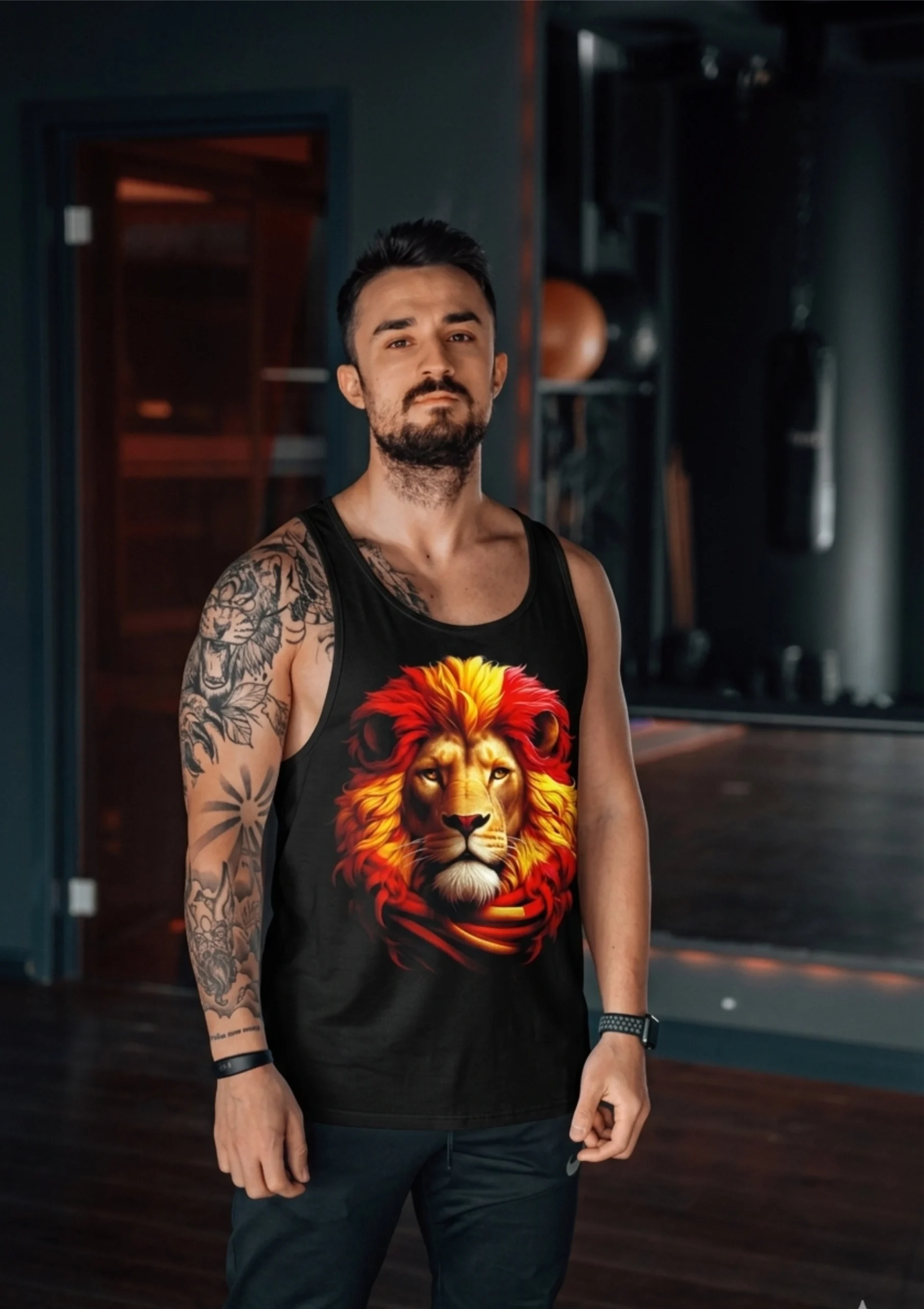 Bonus Aslan Gym Fitness Tank Top Sporcu Atleti