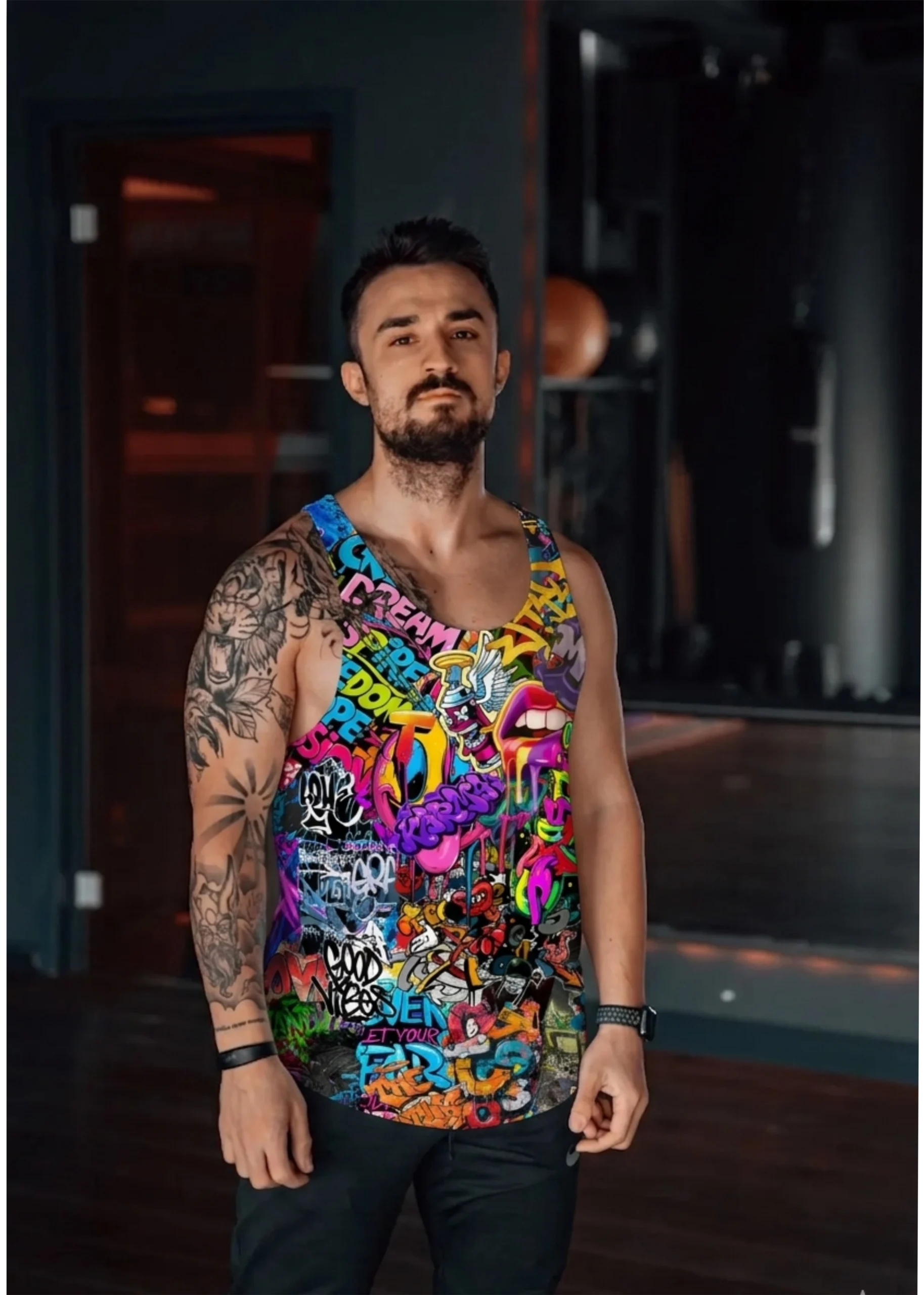 Grafitis Fitness Tank Top Sporcu Atleti