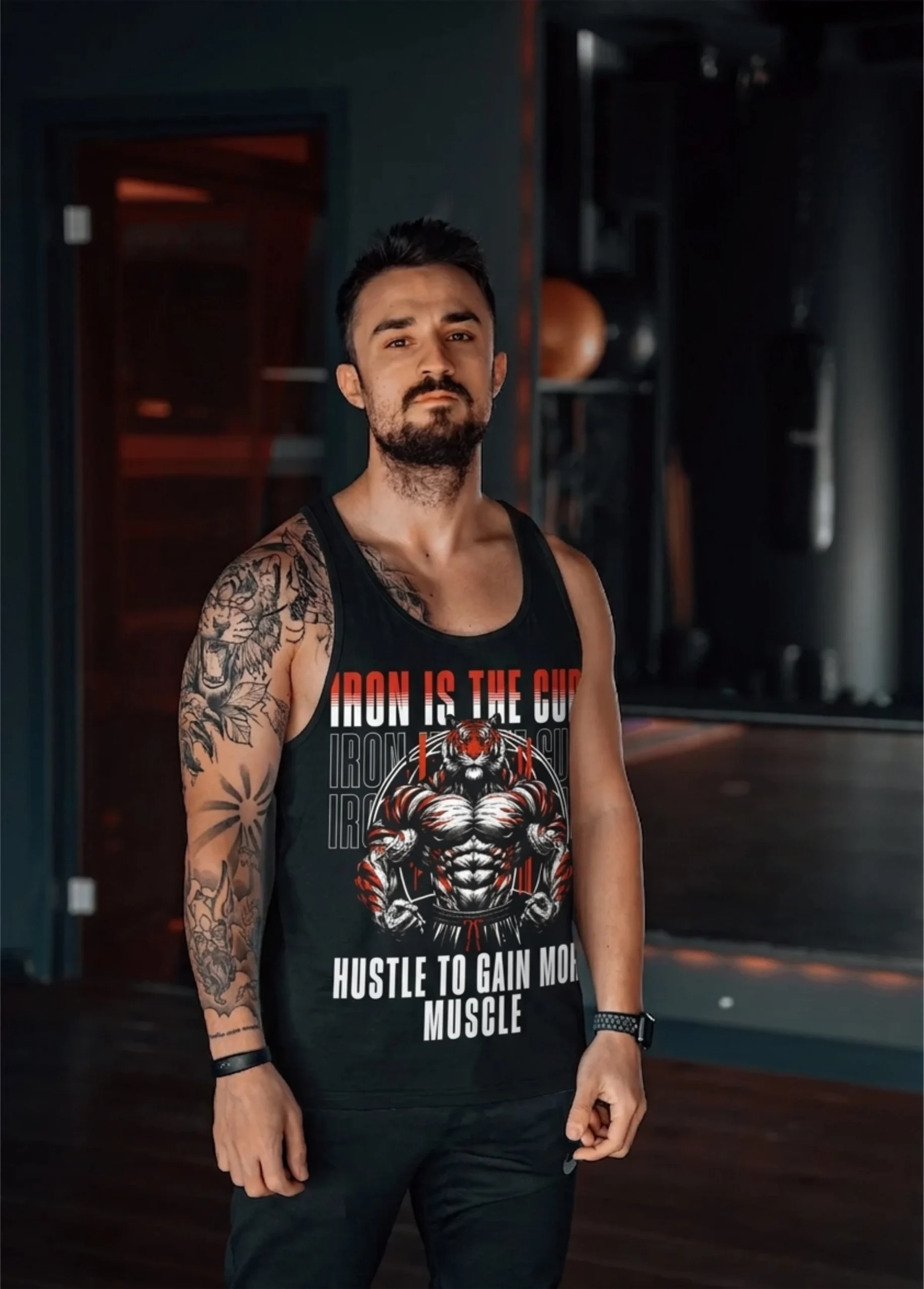 Iron Gym Fitness Tank Top Sporcu Atleti