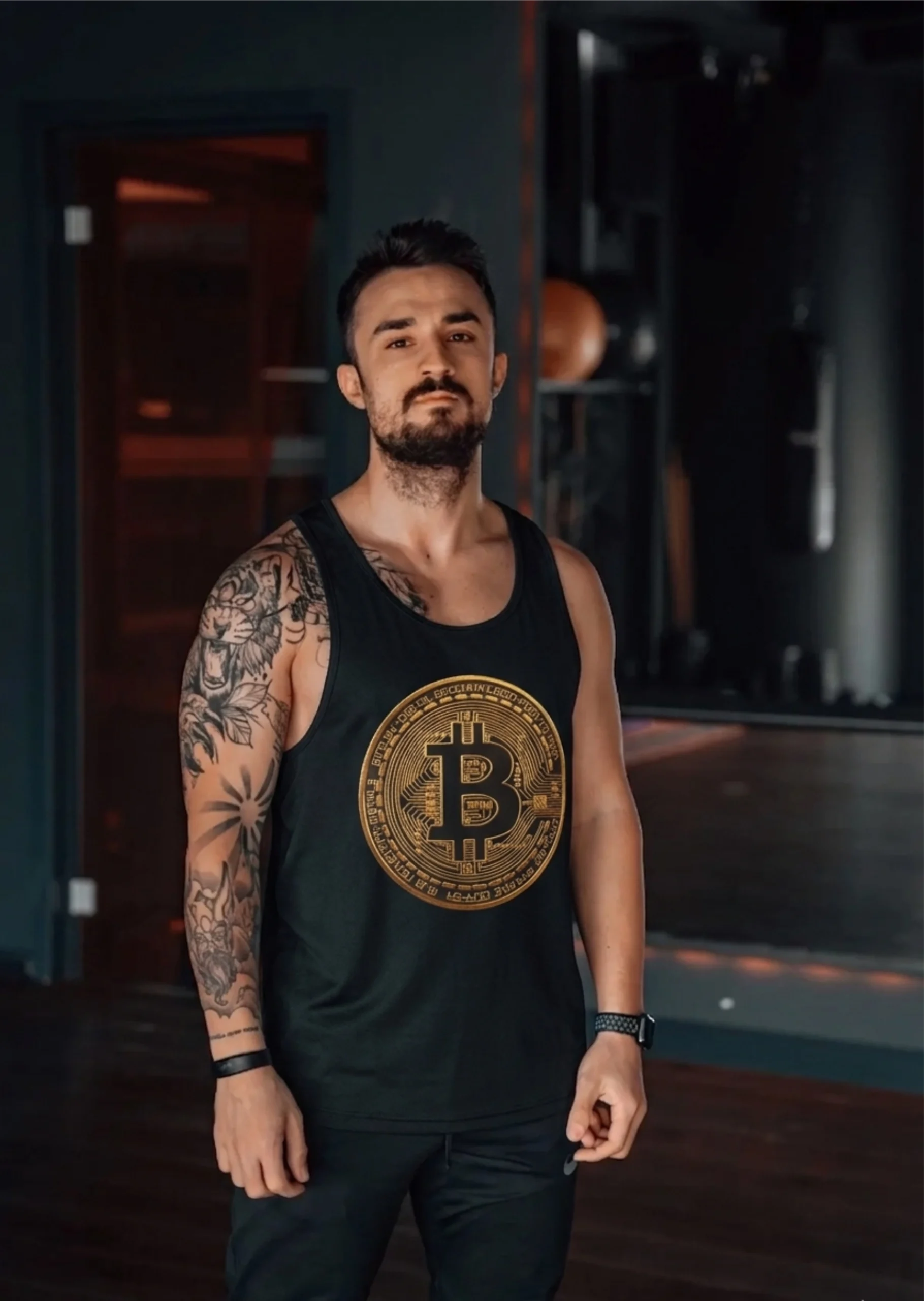 Madalyon Bitcoin Gym Fitness Tank Top Sporcu Atleti