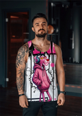 Pembe Panter Gym Fitness Tank Top Sporcu Atleti