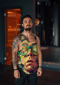 Yeşil Gözlük Gym Fitness Tank Top Sporcu Atleti