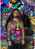 Asit Grafiti Gym Fitness Tank Top Sporcu Atleti